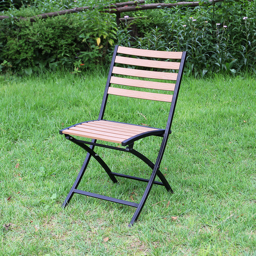우든 접이식 수지목 의자 야외 정원 테라스 사이드