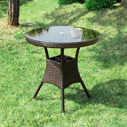 NEW 메이드 700 원형 테이블 야외 정원 테라스 라탄