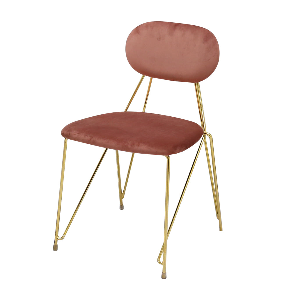 린스 체어 벨벳 화장대 식탁 카페 디자인 골드 의자