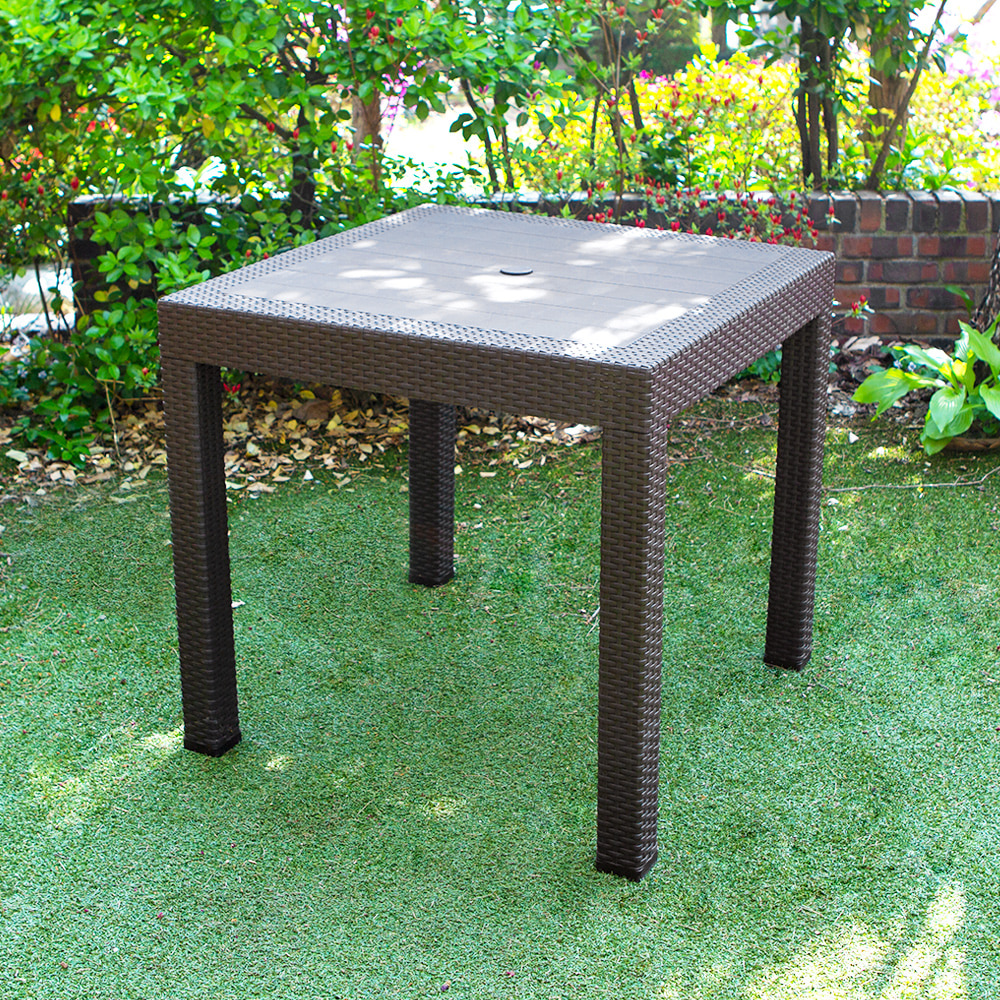 모니카 800 라탄 플라스틱 테이블 야외 정원 테라스