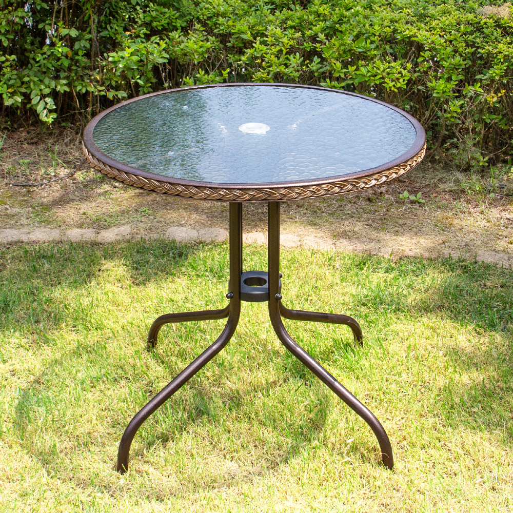 유로강화 710 원형 테이블 야외 정원 테라스