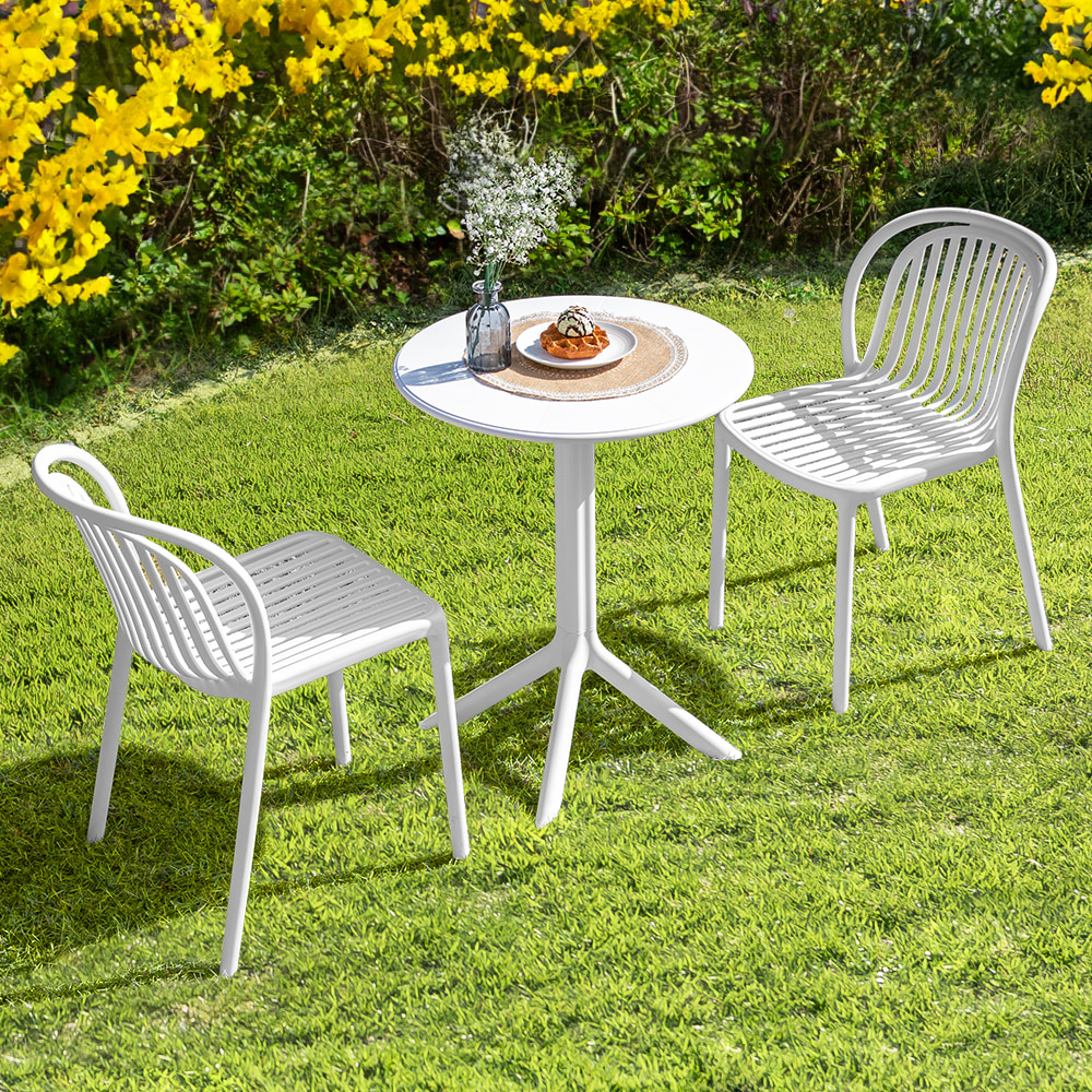 야외 플라스틱 의자 테이블 카페 야외용 UV 등받이 사출 테라스 펜션 수영장 옥상 정원